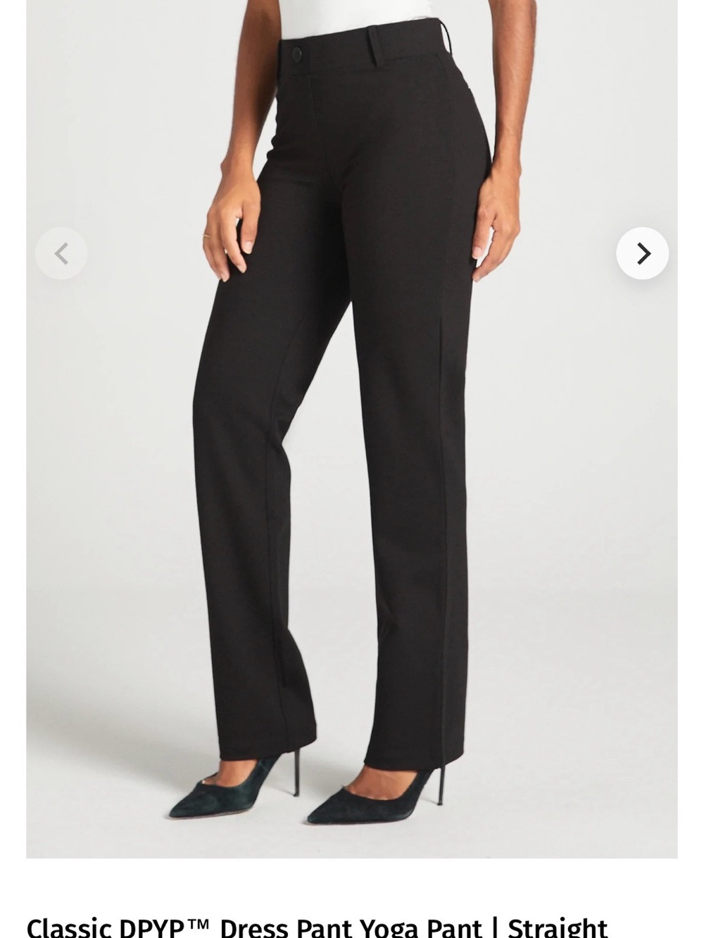 Betabrand Black Women's Straight-Leg Dress Pants - Size Small